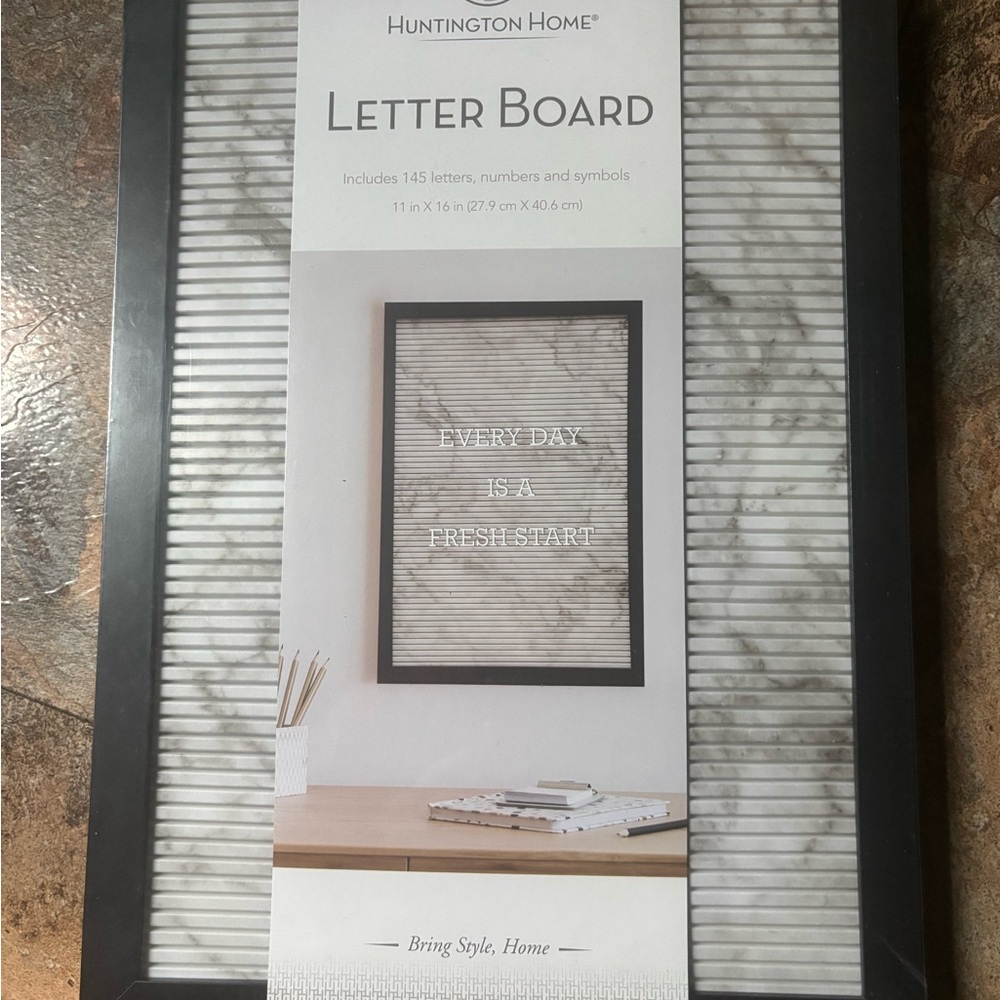 Huntington Home Gray and White Letter Board